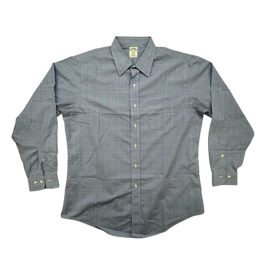 Brooks Brothers Shirt Mens 16.5 Regent 1818 Dress Plaid Non-Iron Long Sleeve